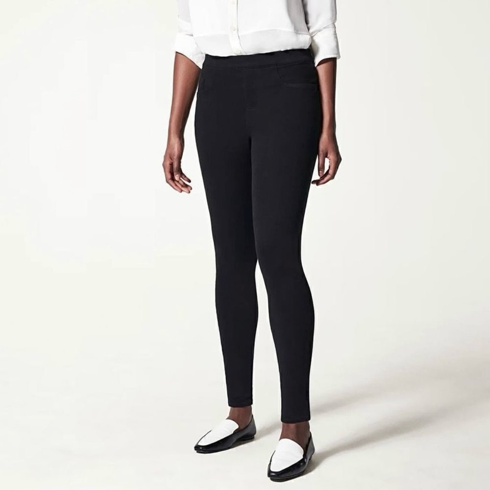 Spanx Jean-ish Ankle Leggings Pants Pull On Stretch‎ in Black Women’s Size 1X